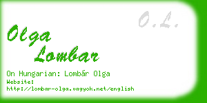 olga lombar business card